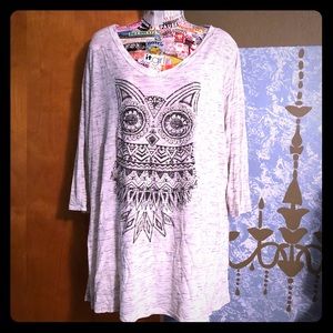 Faded Glory Owl Graphic Shirt